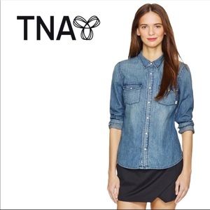 Aritzia TNA Denim Shirt- Size S